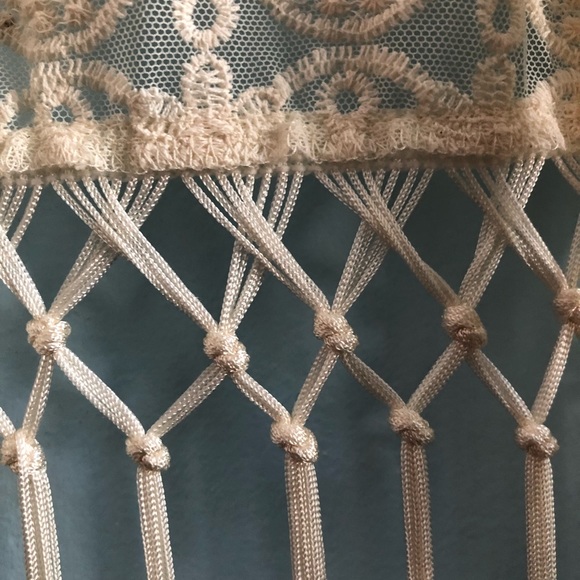 Francesca’s off white lace cardigan with fringe - Picture 3 of 7